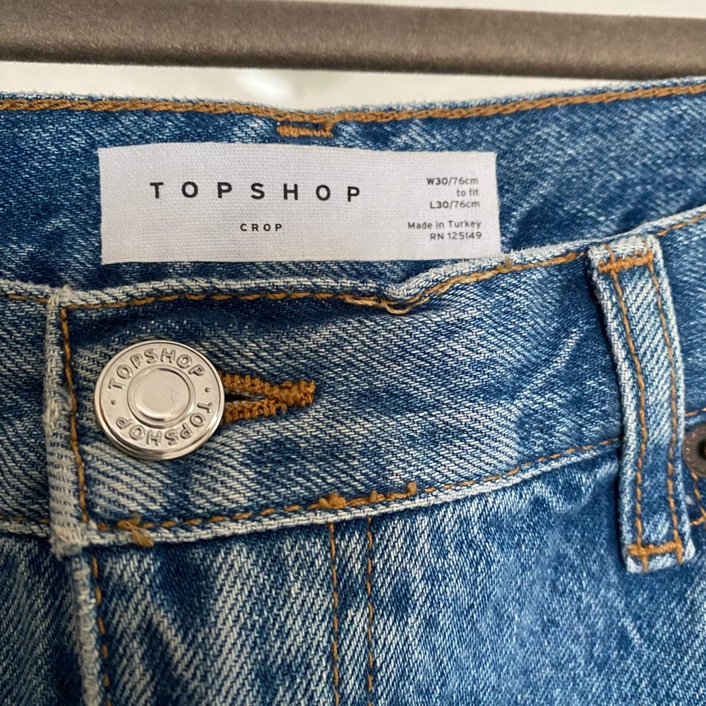TOPSHOP non-stretch wide leg denim, size 30 - Picture 2 of 7